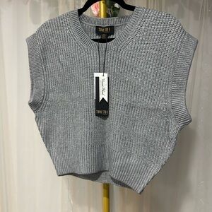 Truth Gray V-Neck Sweater Vest